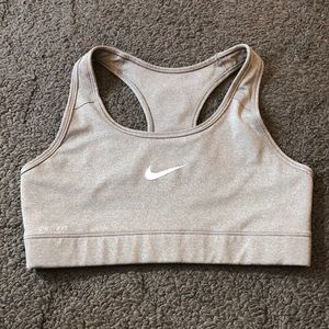Gray Nike Dri-Fit Sports Bra